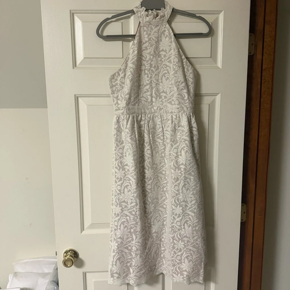 Eddy Ilona Midi Dress Ivory Crochet Lace Small - Picture 5 of 7